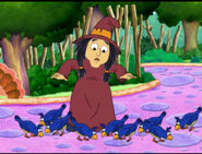 The birds are eating all the bread crumbs!
