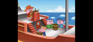 It’s the pirate piggies! The problem is…they don’t see Dora with her friends!