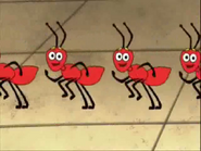 We're the marching ants, we're the marching ants, and we won't let you by til you