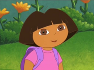 Dora needs your help to see if there are any rain clouds.