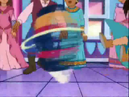 He's knocking people down!