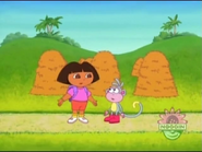 But Dora doesn’t see the little piggy.