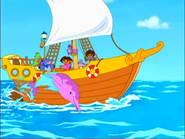 We're sailing to Treasure Island, we're on a pirate adventure!