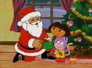 Dora and Boots meeting Santa.jpeg