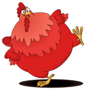 Dora the Explorer Big Red Chicken Character Dancing