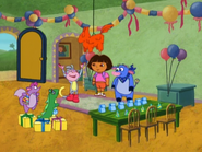As expected, balloons, goody bags, party hats, birthday presents, party games, even a piñata!