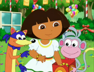 (Who gets the last one?) [Note that Dora's flower disappeared.]