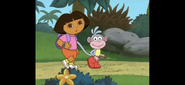 Dora!" [Hey, she introduced herself in Spanish! This is new!]