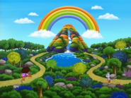 Past the rainbow waterfalls! (Another flashback from Best Friends.)