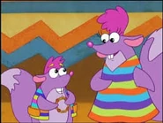 Tico (left) with a present to give to his mother (right).