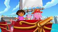 FULL EPISODE Dora Sails the Sea with Pirate Pigs! 🏴 ☠️🐷 'Benny the Castaway' Dora the Explorer 12-32 screenshot