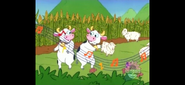 Those cows, sheep, and llamas are getting DOWN on it! Look at them go!