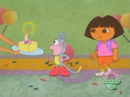 He’s just about to blow out the candle when…