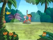 Look, an armadillo! "The stick, The stick, the magic stick!"