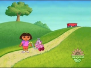 "The wagon, great idea! We can put the piggy in the wagon!"