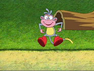 "This is my monkey dance. I tickle my sides and jump up and down!"