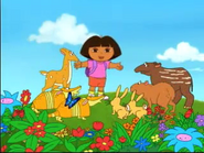 "I LOVE SPRING!" said Dora.