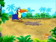 Luckily, Señor Tucán can help us sort the sticks! But remember; Señor Tucán speaks Spanish.