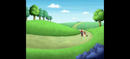 About to go down a hill