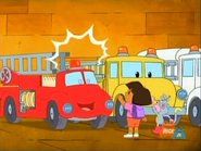 They imitate it. "WOO-WOO!! WOO-WOO!!"
