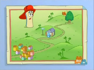 Map is worried for the kitten. "Aw, the little kitten got stuck high in the Big Tree!"