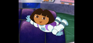 We have to "space swim" to the cookies! (Freestyle swimming!)