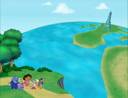 "Yeah, There's the tower!" said Boots.