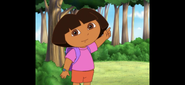 (Try saying it!) "Great!" Dora said. Can you say, "Estan abajo"? "¡Muy bien!"