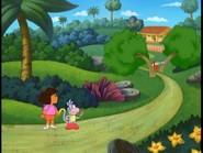 Map revealing Dora's house