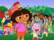 Boots' favorite part was giving Dora