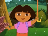(This time, Dora has time to ask for help. This is our chance to exact revenge after our failure at the barn!) Quick! We have to say,...