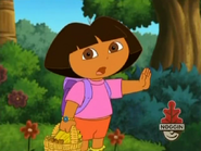 This time, Dora had time to ask the viewer to help! You have to say, "Swiper, no swiping!"