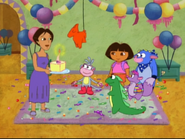"Okay, everybody. It's time to sing "Feliz Cumpleaños" to Boots."