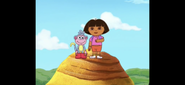 (You do? Well, guess what!) "I LOVE rainbows!" Dora says.