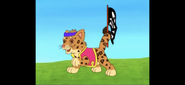 Baby Jaguar as a pirate for the Pirate Play.