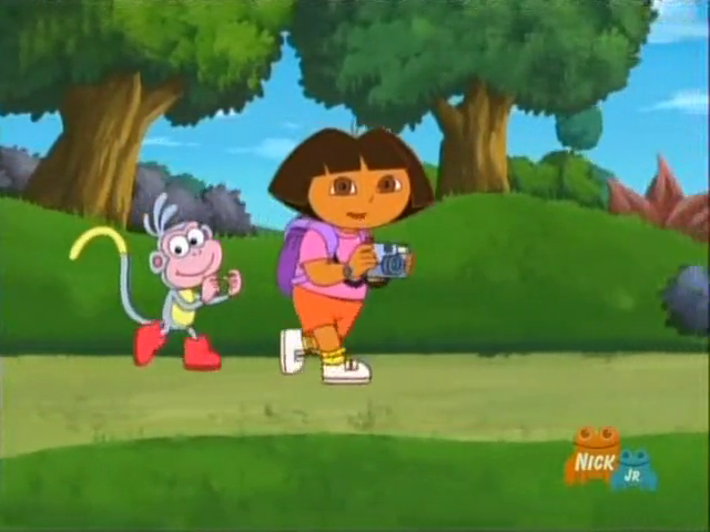 Can you spot the happy face?, Dora the Explorer