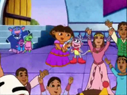 We can do this! (Out of the red corner, the challenger, carrying the bottle to save Swiper the Fox, from the dancing region of the rainforest, the Animal Rescuer of the World, the Valiant Explorer, DORA MARQUEZ!!!)