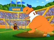 "This monkey can't hit the ball!" He must have seen hitter monkeys before!