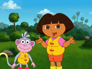 Dora asks: "I need YOUR help. Will you check my Backpack for a rope?"