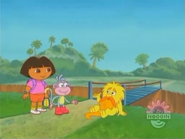 "Come on, monkey! You and your friend can go over my bridge!"