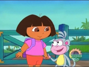 Boots' favorite part was when Dora caught Oinky in the net.