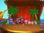 Pirate friends sing pirate songs, yes, pirates, love, to…