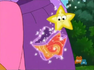 "The star pocket, the star pocket!" [Notice how the star pocket glows red and orange this time, instead of rainbow.]