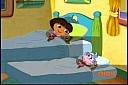 Dora and Boots with their flashlights on.