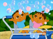 "The babies LOVE bubbles!" said Dora. (They really do.)