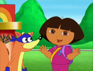 around the world! (And we even defeat the legion of evil international Swipers! Their lesson is: No one is going to swipe from Dora; unless it's Swiper the rightful Chosen One! Swiper may be a troublemaker, but even he has standards!)