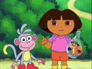 [Note that this is the final absence of the Picture Pop-Up Sequence all together before the next double-length episode will see its return.] "Where do we go first?" Dora asked.