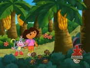 They reach the Banana Grove. "OOH, OOH! BANANAS!"