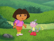 Dora explains that she has to return her books to the library before it closes.