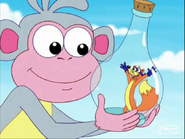 "Phew! I'm okay! It was fun! I've NEVER been sneezed by a whale before!"